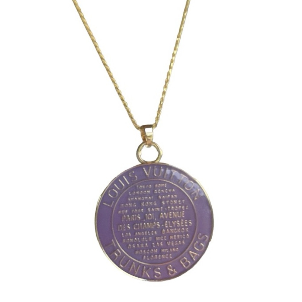 Authentic Purple Trunks & Bag Necklace